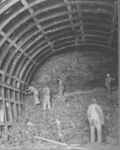Tunnel construction in 1949