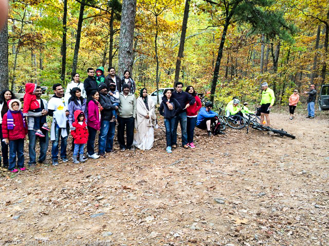 As we were finishing work, two large groups were enjoying the trailhead, one a group of riders from around Tyler, Texas, and the other a group from Dallas who were staying at Mountain Harbor Resort.