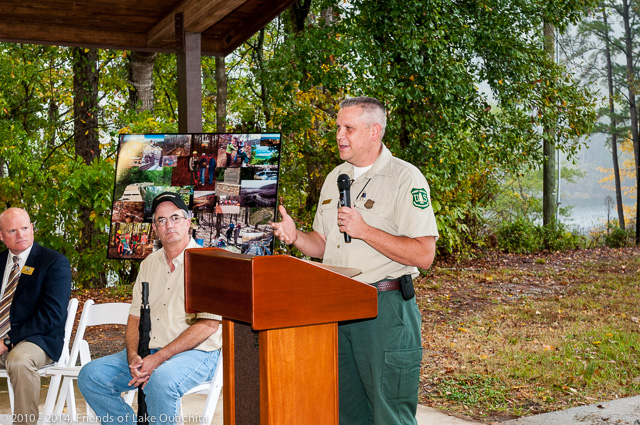 Norm Wagner, Supervisor of the Ouachita National Forest, recognized the Traildogs for their tenacity in this 10-year project and noted the cooperation between the US Forest Service and the Corps of Engineers in their support for the Trail.